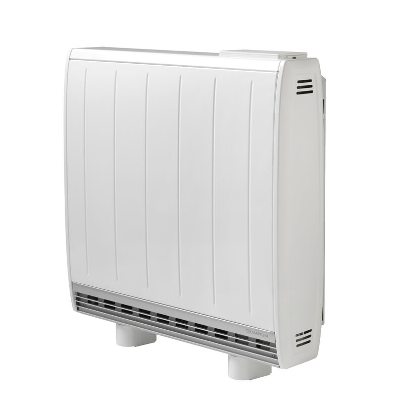 A white Dimplex Quantum storage heater shown on a plain white background