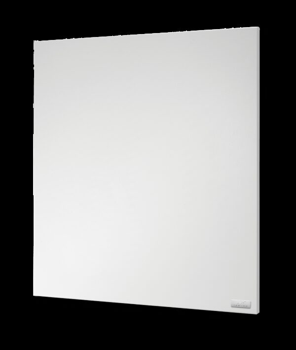 A plain white square Tansun infrared heating panel shown against a white background
