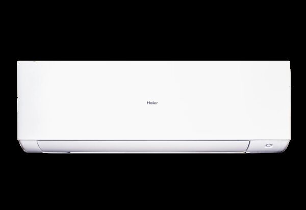 A white Haier wall-mounted air conditioning (monosplit) indoor unit on a plain white background