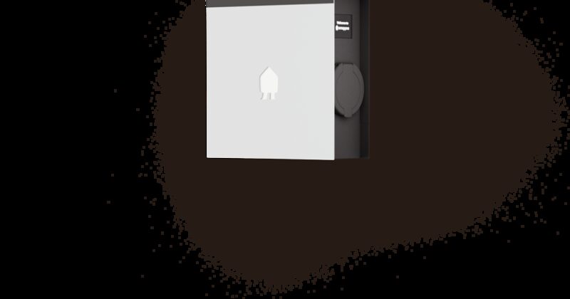 A Smappee EV Wall wall-mounted AC electric vehicle charger shown at an angle against a plain white background