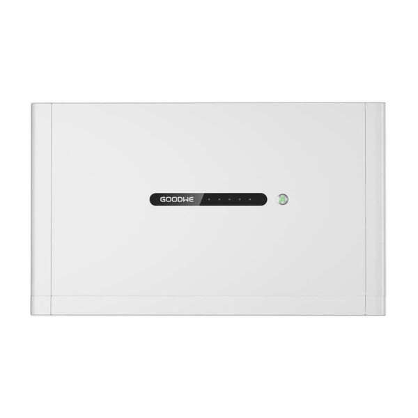 A white GoodWe Lynx D high-voltage LFP home battery module shown against a plain white background