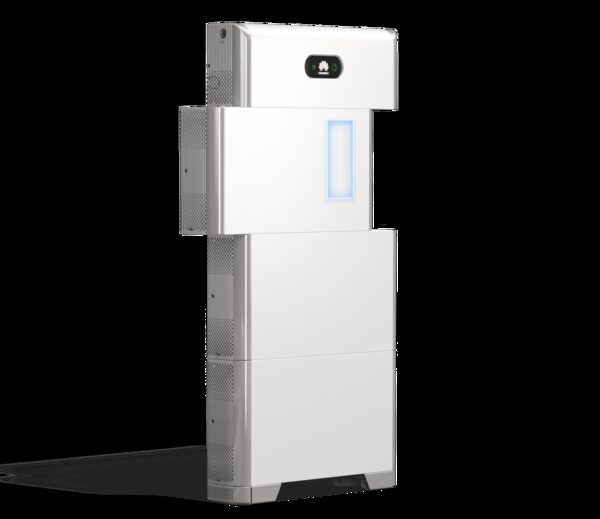 A white Huawei LUNA2000 modular home battery storage unit shown as a product render on a plain background
