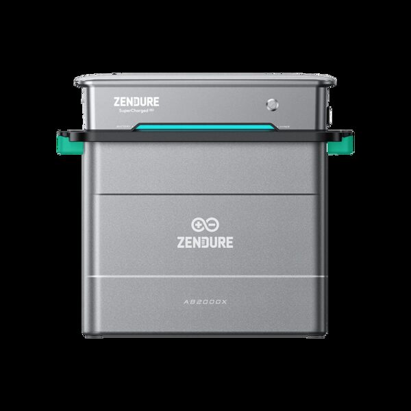 A Zendure SolarFlow Hyper 2000 plug-in battery storage unit (model AB2000X) shown on a plain white background