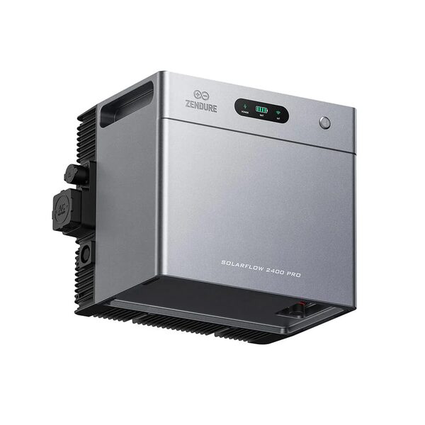 A Zendure SolarFlow 2400 Pro balcony solar battery unit shown on a white background