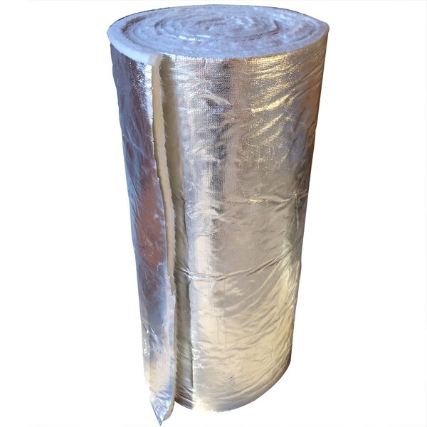 A roll of reflective foil multifoil insulation material
