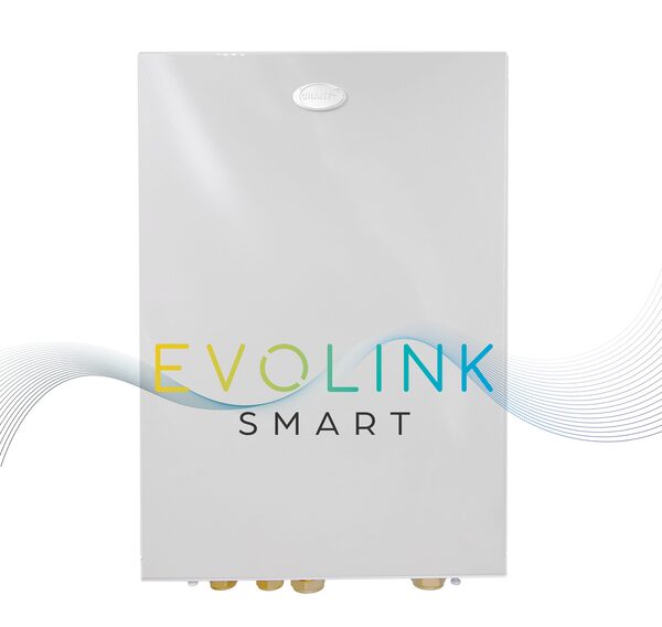 A white Grant Evolink Smart wall-mounted heating unit shown against a plain white background