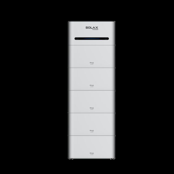 A SolaX Power stacked modular home battery storage unit shown against a plain white background