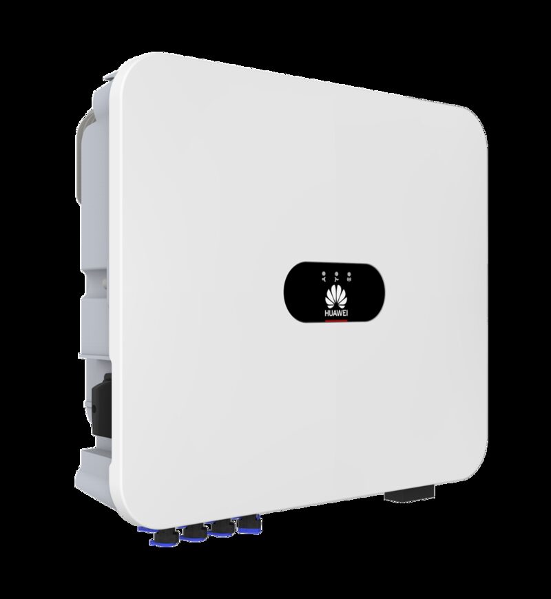 A white Huawei SUN2000 solar inverter unit shown against a plain background